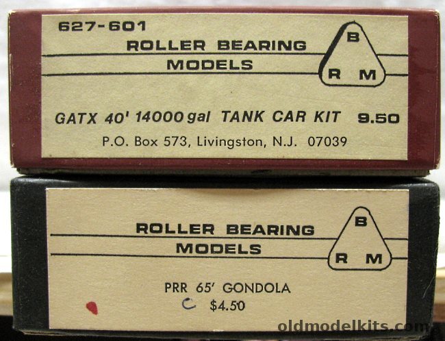 Roller Bearing Models 1/87 GATX 40  Foot 14000 Gallon Tank Car and PRR Pennsylvania 65 Foot Gondola - HO Craftsman Kit, 627-604 plastic model kit